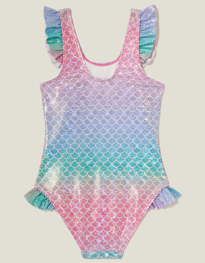 Girls Mermaid Swimsuit, Multi (PASTEL MULTI), large