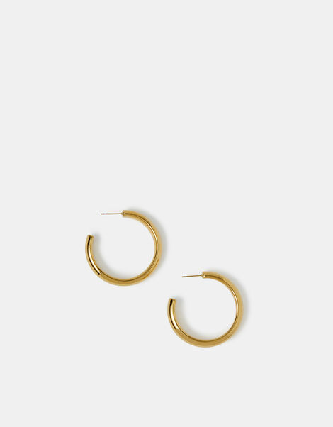 Stainless Steel Chunky Hoop Earrings, , large