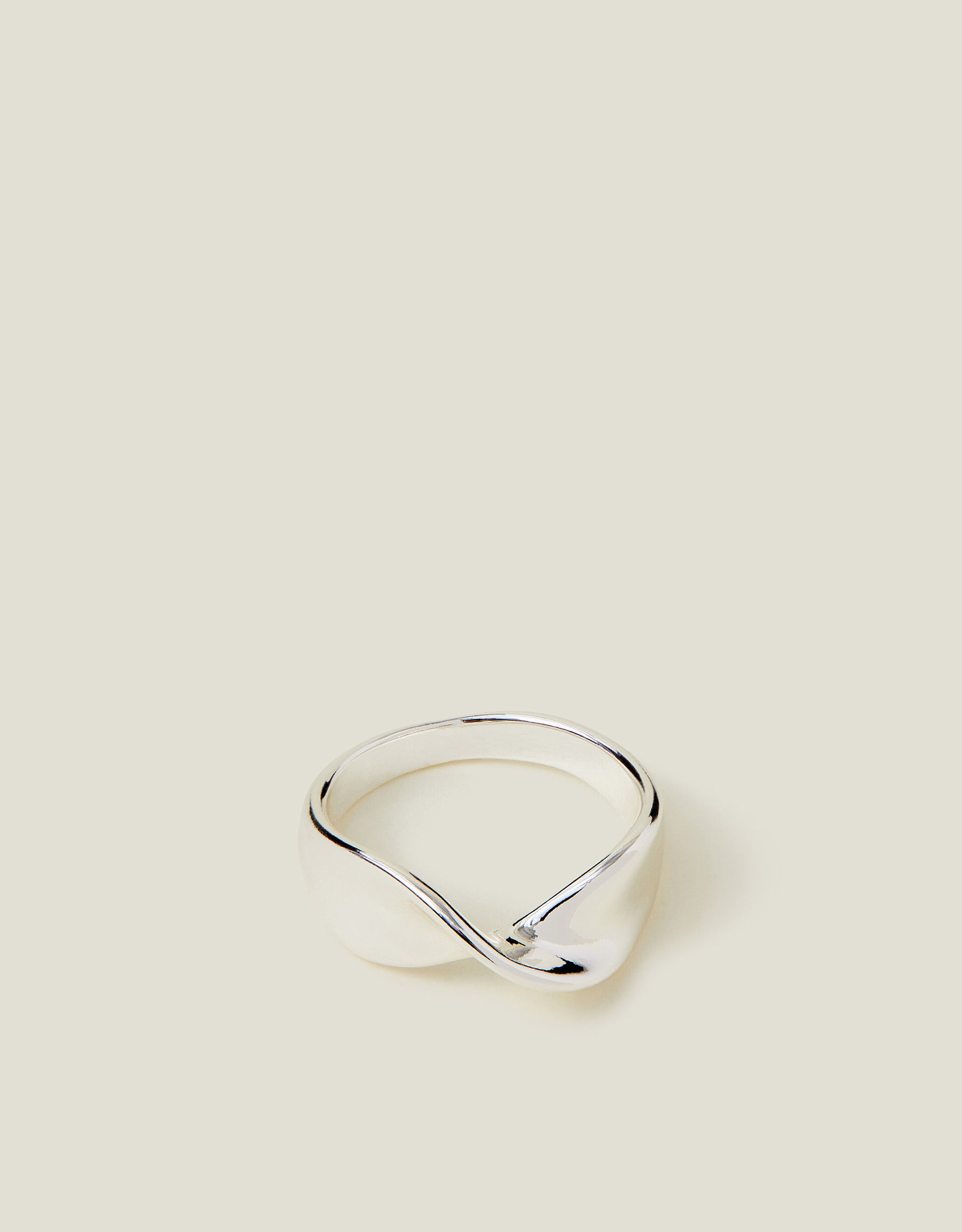 Sterling Silver Plated Twist Ring Silver Sterling Silver Accessorize Global
