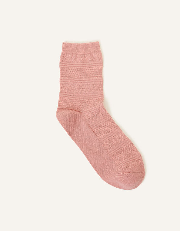 Textured Socks, Orange (CORAL), large