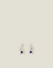 Sterling Silver-Plated Star Cluster Earrings, , large