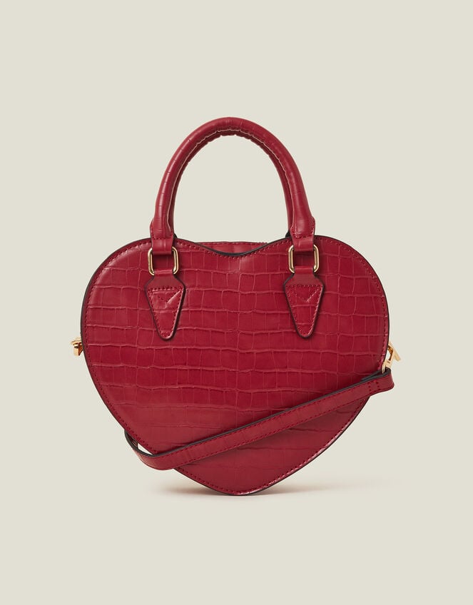 Faux Leather Heart Crossbody Bag, , large