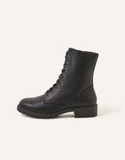 Lace-Up Boots, Black (BLACK), large