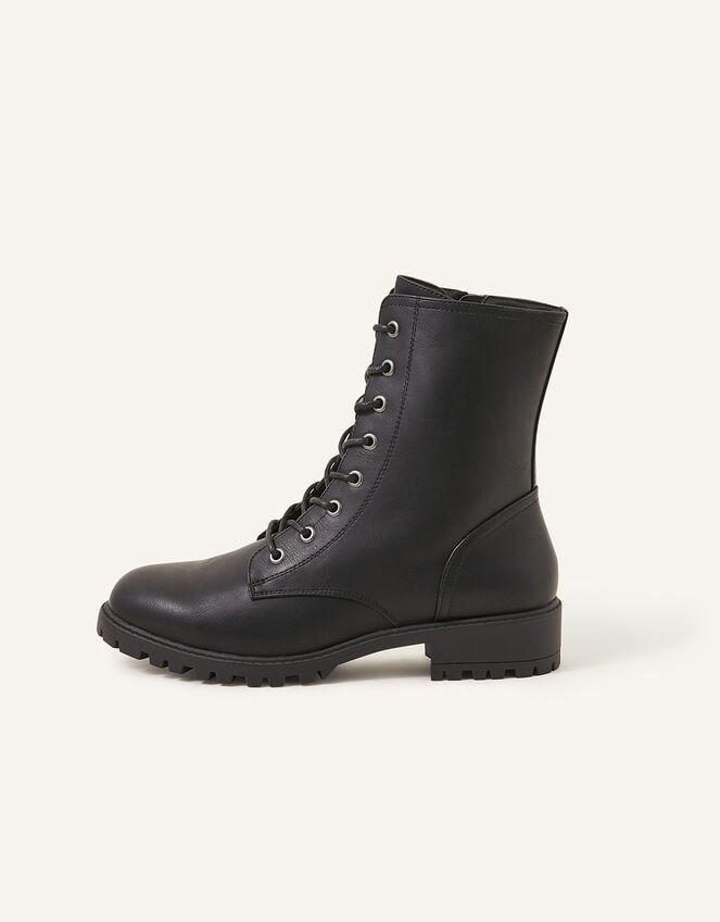Lace-Up Boots, Black (BLACK), large
