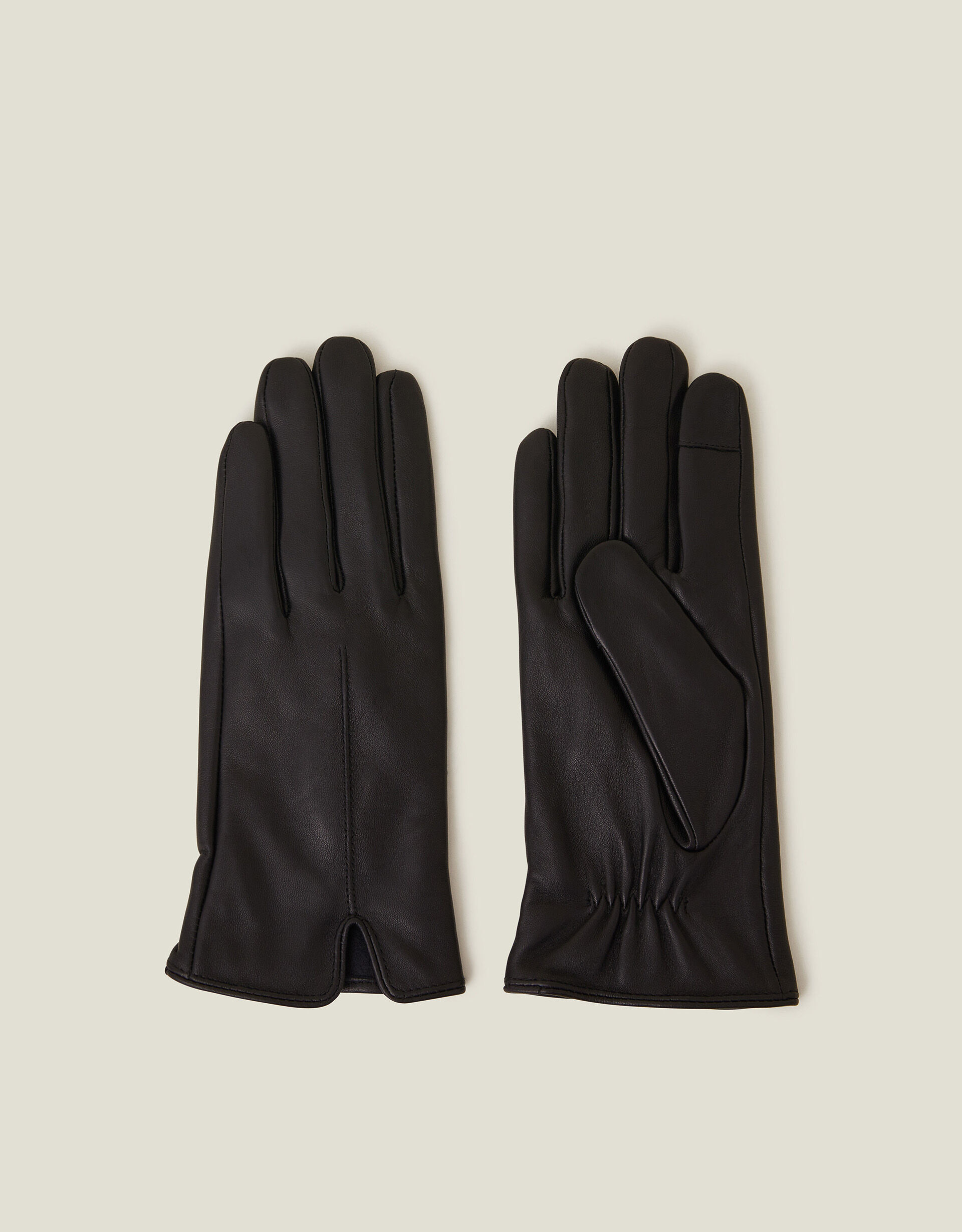 Leather Gloves for Women Fingerless Gloves Mittens Knitted Touchscreen Gloves Accessorize UK