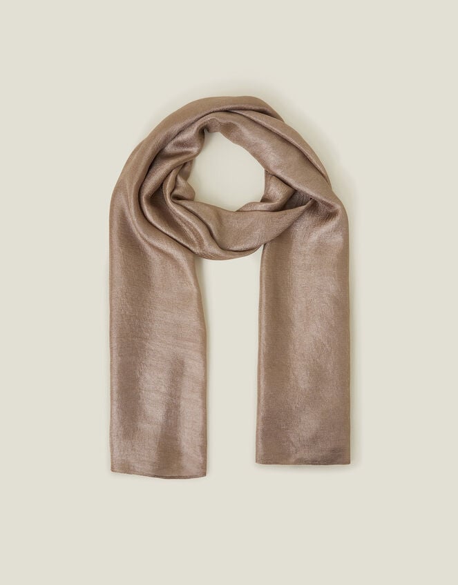 Lightweight Shimmer Scarf, Natural (CHAMPAGNE), large