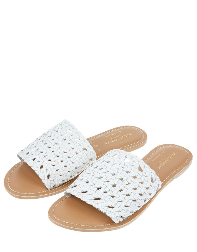 Woven Sliders, White (WHITE), large