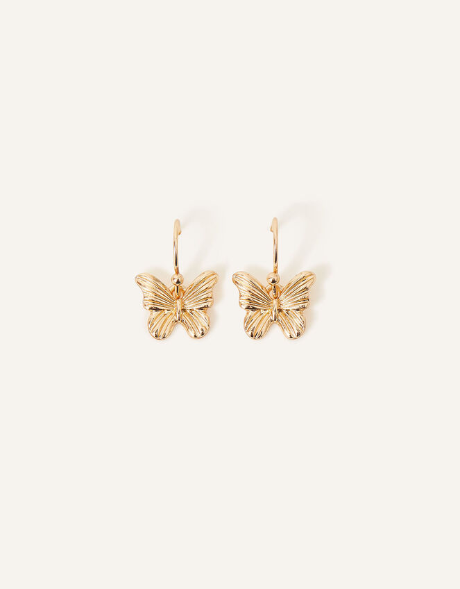 Butterfly Short Drop Earrings , , large