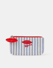 Bisous Stripe Pencil Case, , large