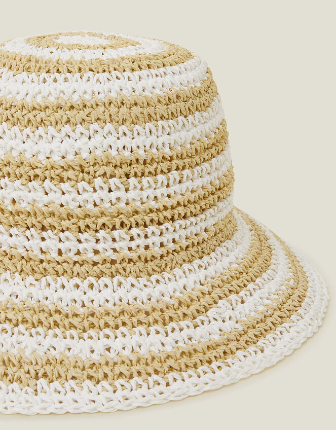 Woven Stripe Bucket Hat, , large