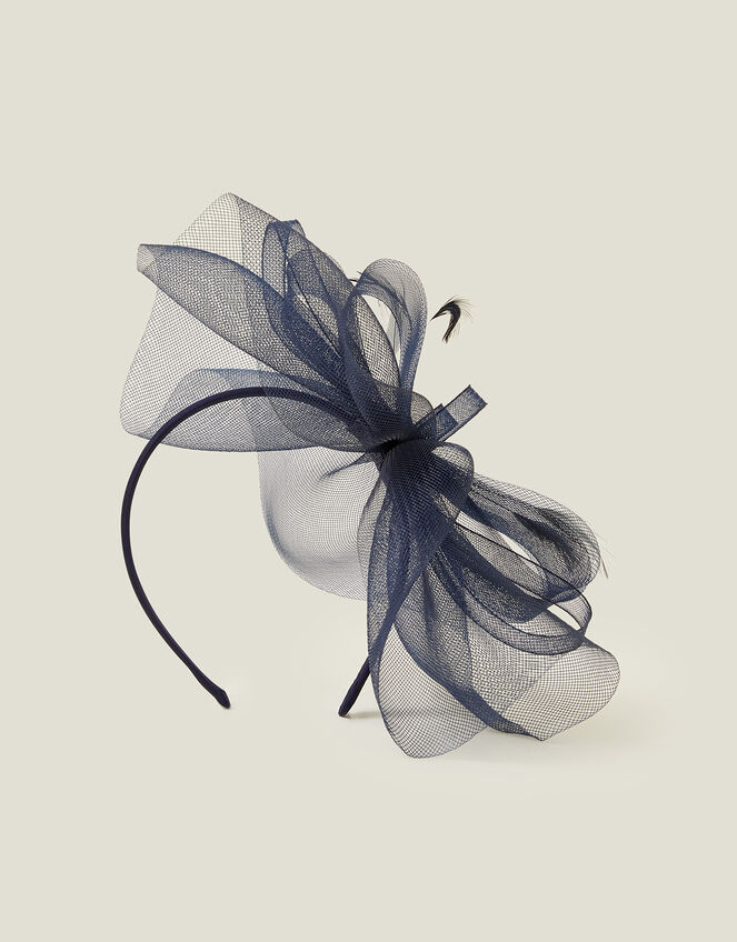 Mini Crin Fascinator, Blue (NAVY), large