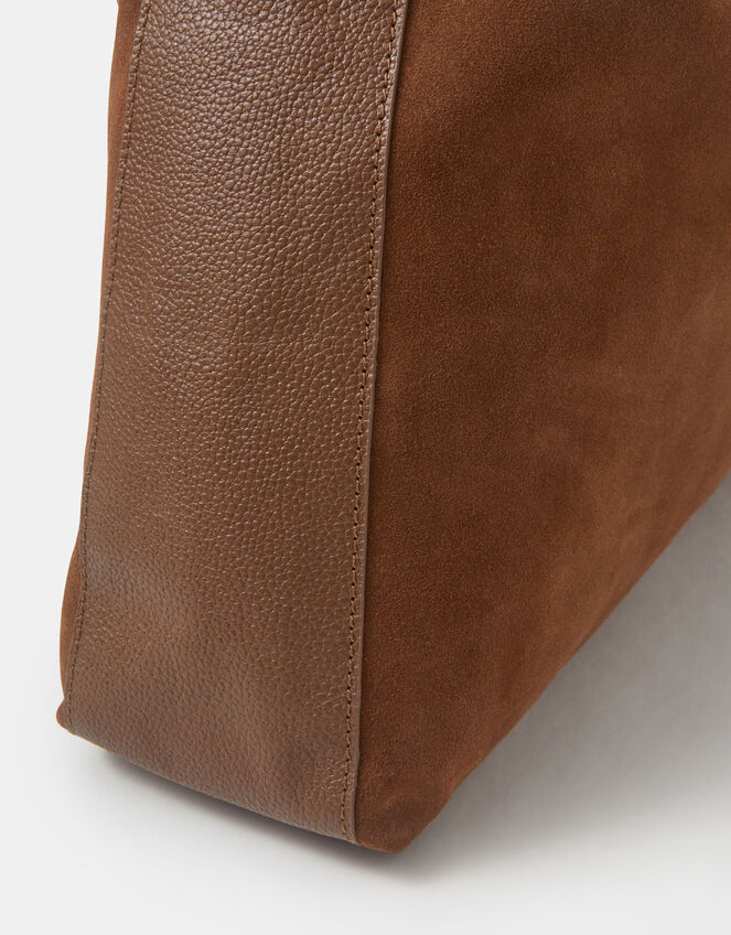 Slouchy Suede Shoulder Bag, Tan (TAN), large