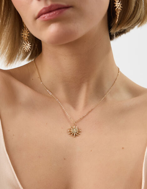 Sun Pendant Necklace, , large