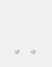 Sterling Silver Shell Stud Earrings, , large