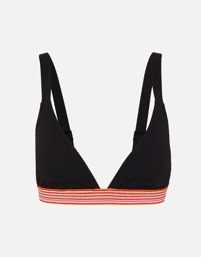 Bright Band Triangle Bikini Top, Black (BLACK), large
