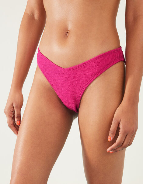 Crinkle Bikini Bottoms, Pink (PINK), large