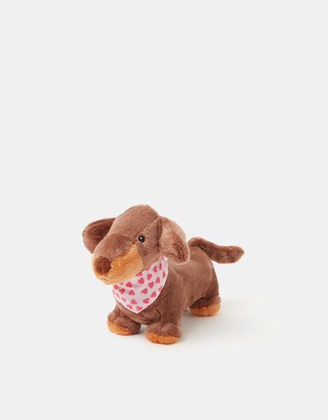 Girls Sausage Dog Plush Toy, , large