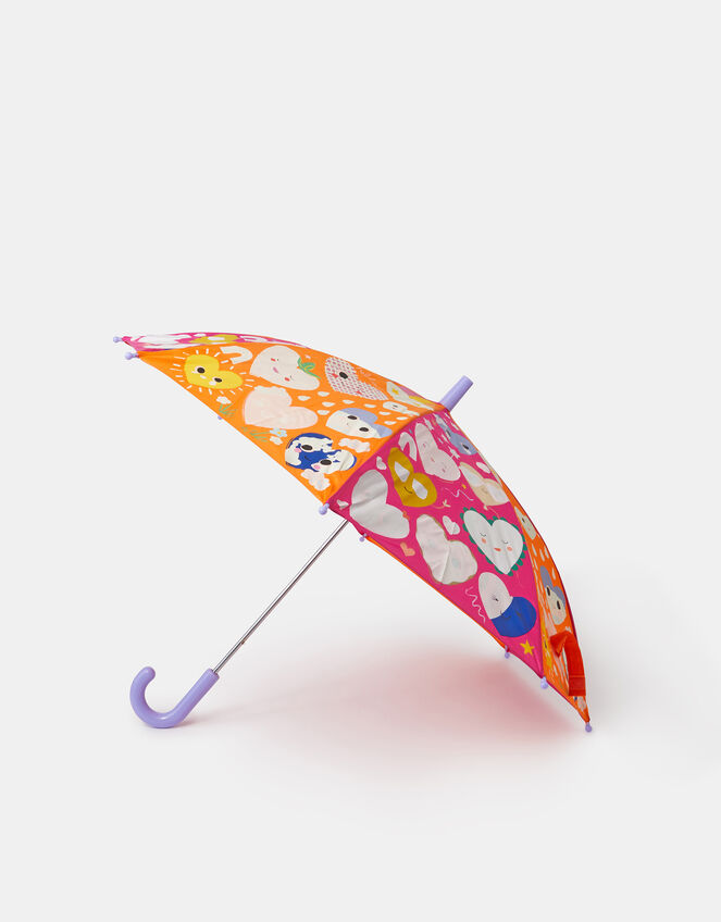 Floss & Rock Girls Heart Print Colour Changing Umbrella, , large