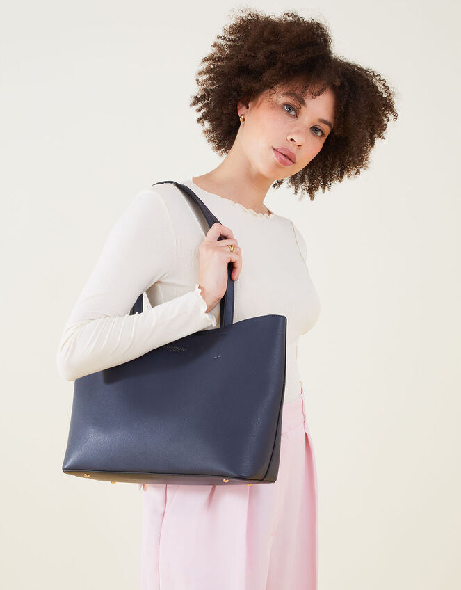 Classic Tote Bag Blue | Tote & Shopper bags | Accessorize UK