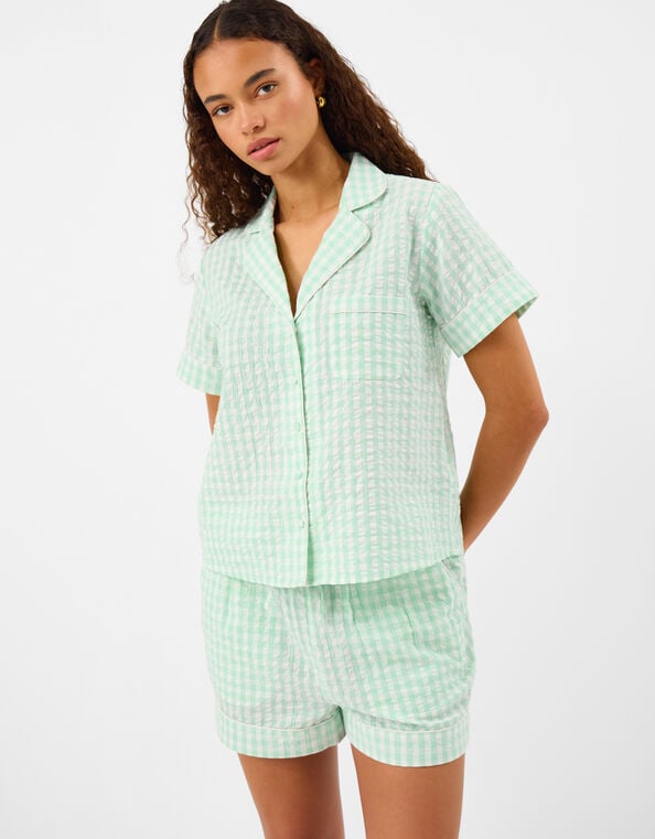 Gingham Short Pyjamas Set, Green (GREEN), large