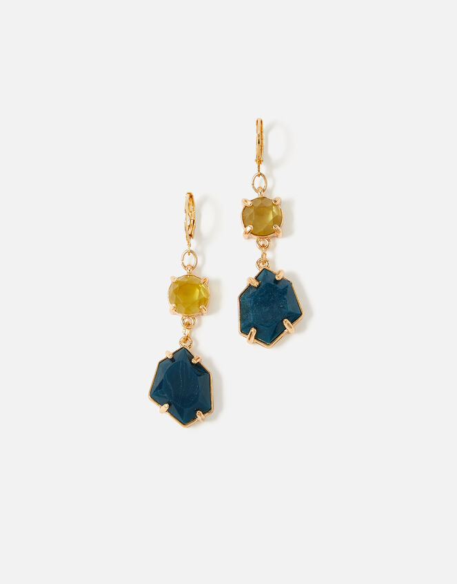 Country Retreat Double Gem Earrings, Multi (DARKS-MULTI), large