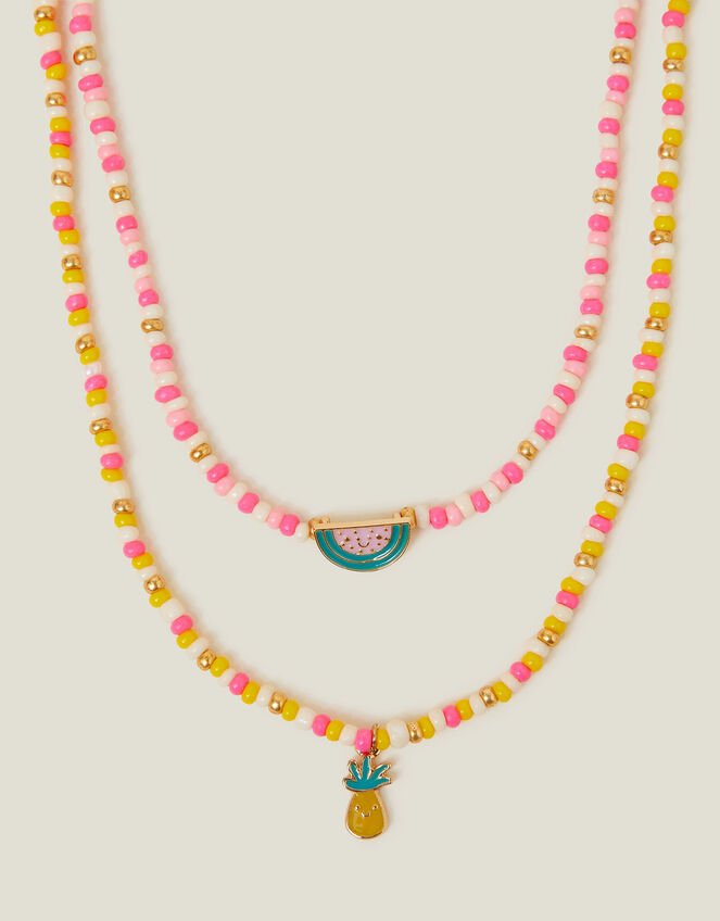 Girls Fruit Layered Necklace, , large
