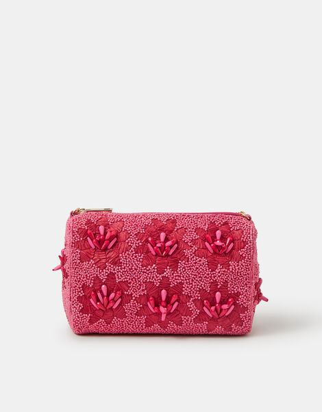 Floral Bead Embellished Shoulder Bag, , large