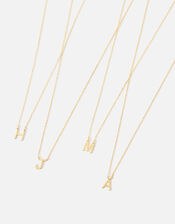14ct Gold-Plated Initial Chain Necklace, Gold (GOLD), large