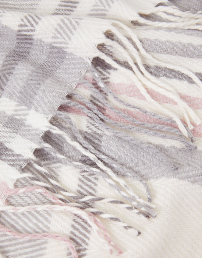 Pastel Check Blanket Scarf, , large
