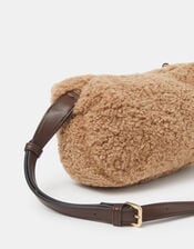 Faux Shearling Crossbody Bag, , large