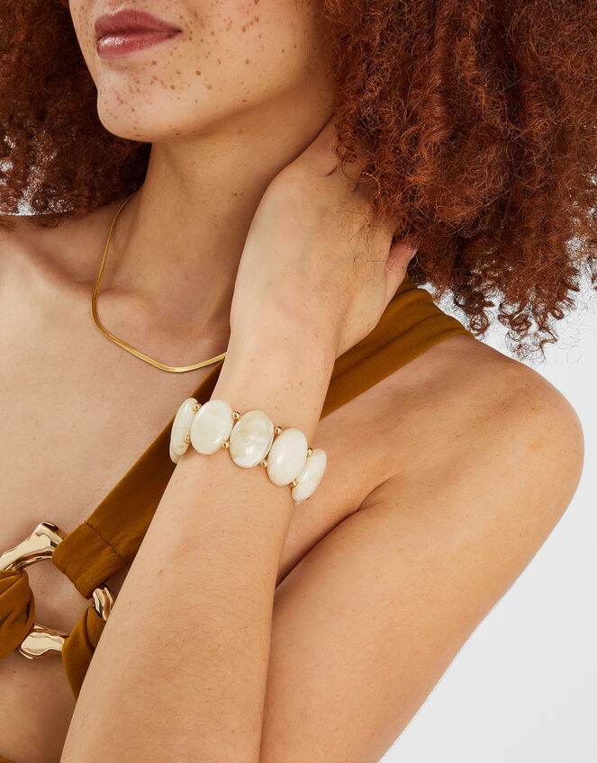 Oval Resin Stretch Bracelet , , large