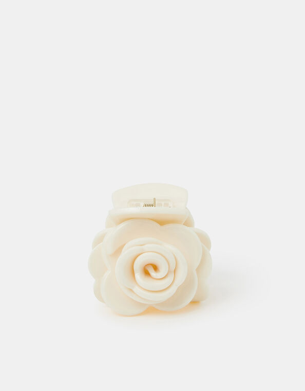 Rose Claw Clip, Cream (CREAM), large