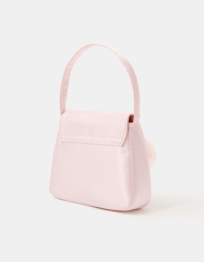 Girls Tulle Flower Satin Bag, , large