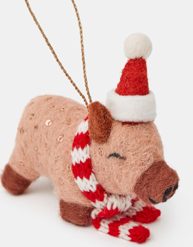 Festive Capybara Christmas Tree Decoration, , large