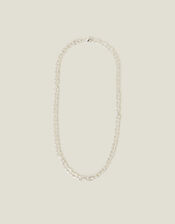 Sterling Silver-Plated Chunky Chain Necklace, , large