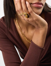 Statement Stone Ring, Brown (BROWN), large