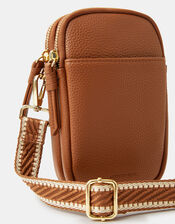 Double Pouch Phone Bag, Tan (TAN), large