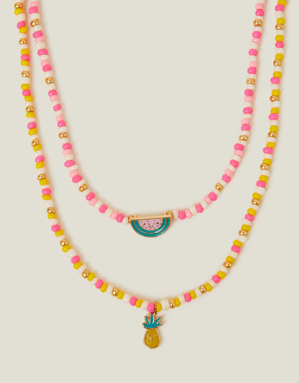 Girls Fruit Layered Necklace, , large