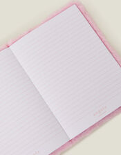 Girls Faux Fur Unicorn A5 Notebook, , large