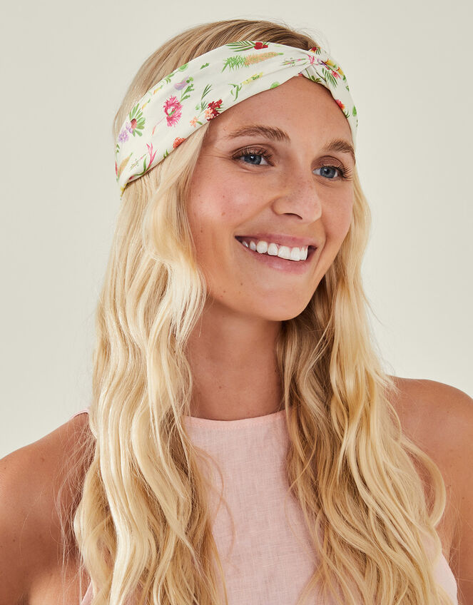 Floral Bando Headband, , large