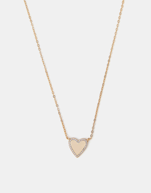 14ct Gold-Plated Heart Pendant Necklace , , large