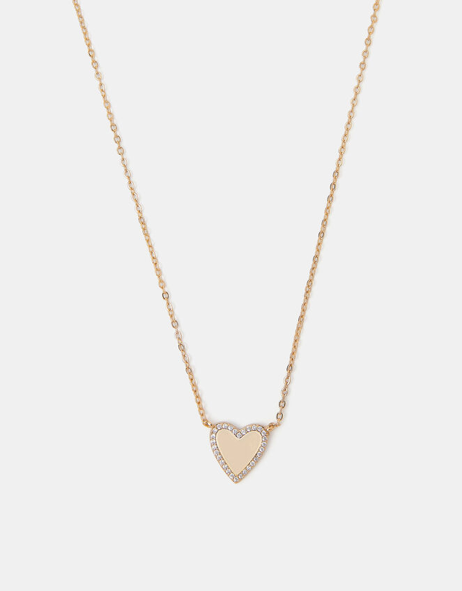 14ct Gold-Plated Heart Pendant Necklace , , large