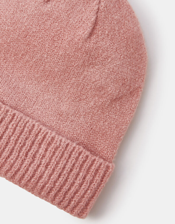 Plain Beanie Hat, Pink (PALE PINK), large