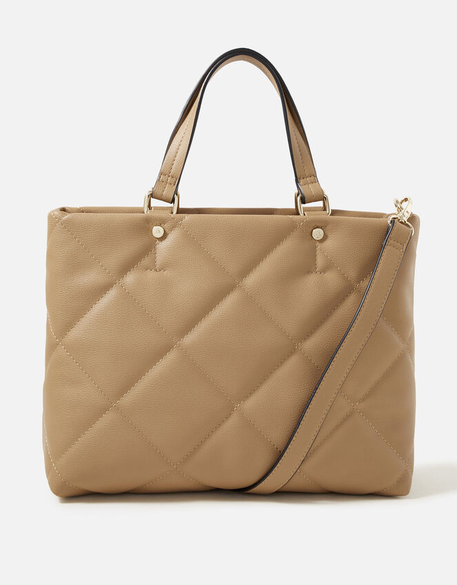 Kayleigh Quilted Handheld Bag , Camel (CAMEL), large