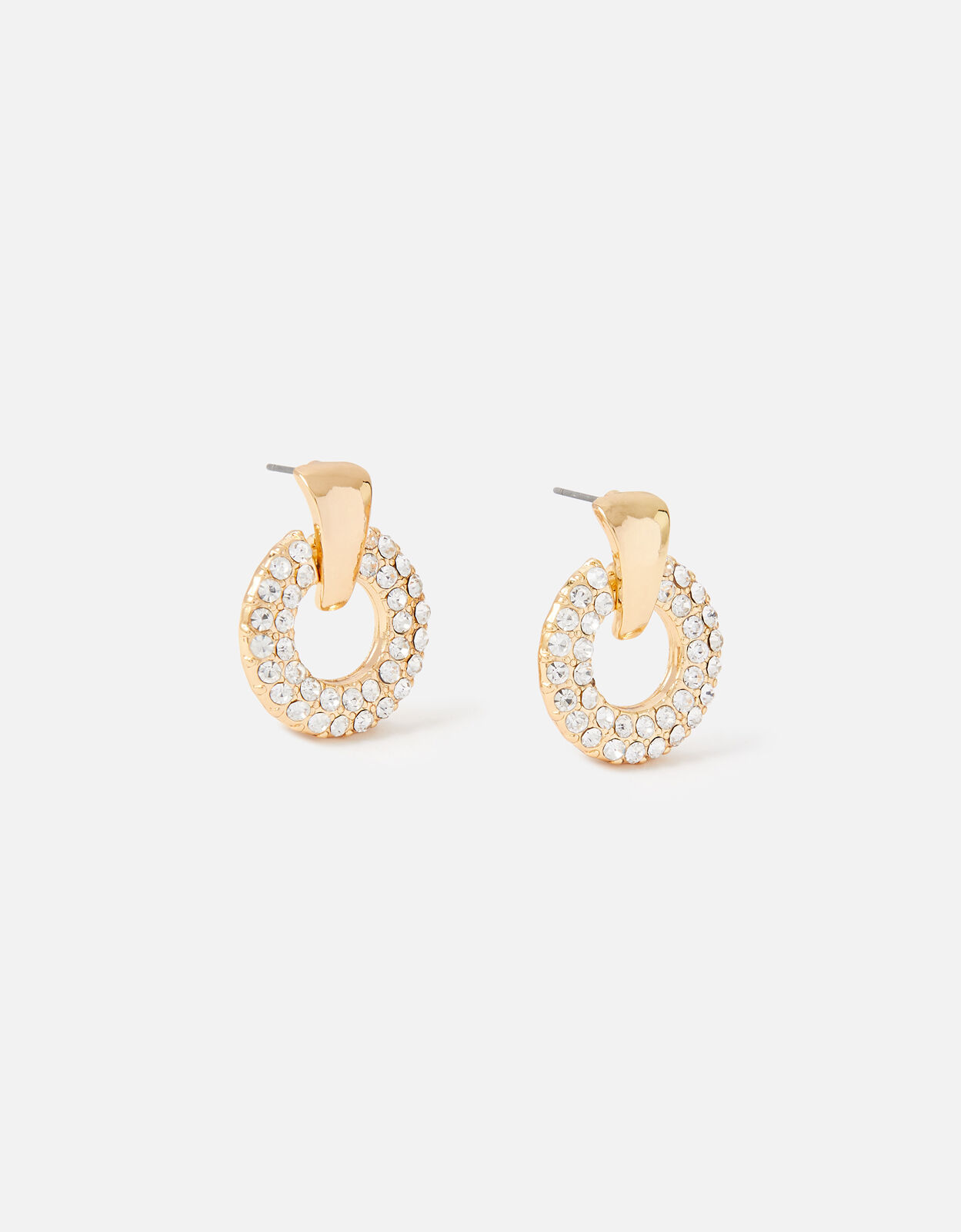 Diamante door knocker shop earrings