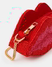 Beaded Lips Clutch Bag, , large