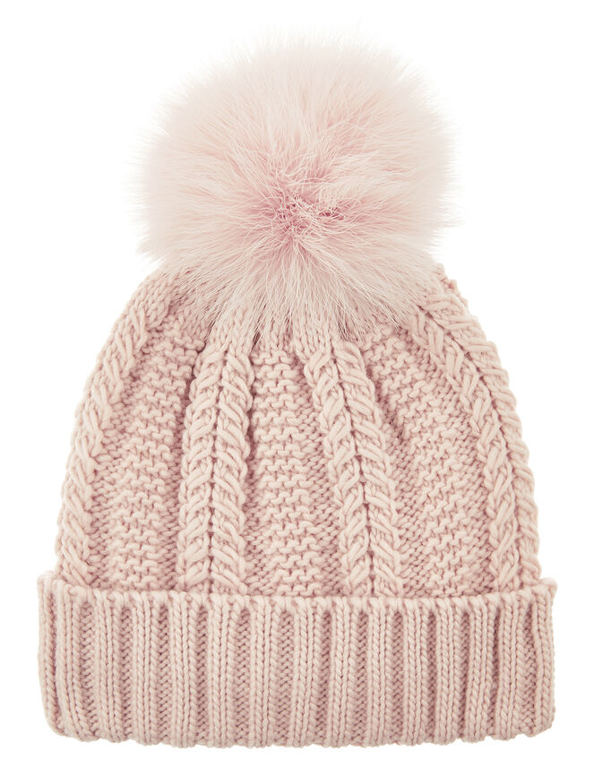 Pom-Pom Beanie, Pink (PALE PINK), large