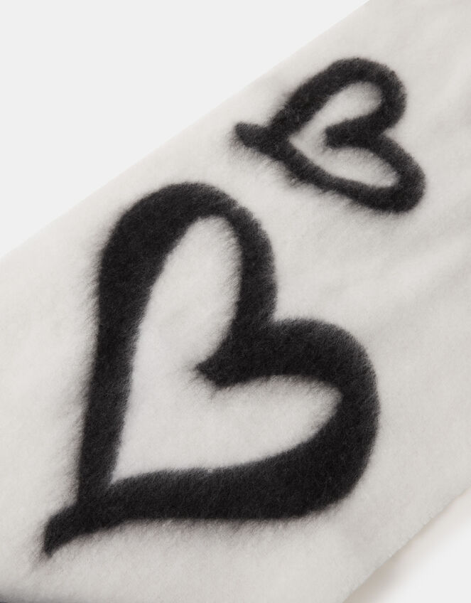 Super Soft Heart Print Scarf, , large