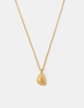 Stainless Steel Molten Nugget Pendant Necklace, , large