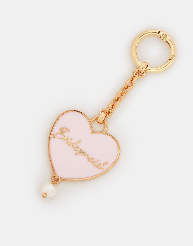 Bridesmaid Heart Keyring, , large
